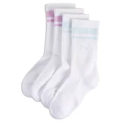 PUMA Kids Crew Socks (2-Pack), Shop, White/Blue/Red, 35-38