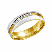 Silvego Poročni jekleni prstan za ženske MARIAGE RRC2050-Z (Obseg 49 mm)