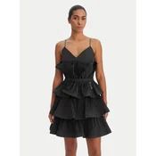 Fracomina Cocktail obleka FQ26SD1007W83101 Črna Regular Fit