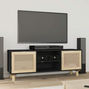 TV ormaric crni 105 x 30 x 40 cm od borovine i prirodnog ratana