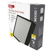 LED svetilo nadometno NEXXO, kvadratno, črno, 21W, nastavljiva CCT