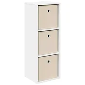Vidaxl Strani šal s predalom Bela 30,5 x 27 x 84,5 cm