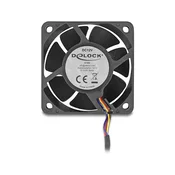 Delock 67295 črni aksialni ventilator 12 V DC, 60 x 60 x 25 mm, 5000 RPM