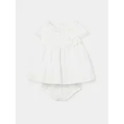 Mayoral Elegantna obleka 1821 Bela Regular Fit