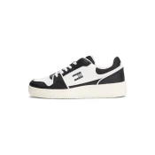 Tommy Jeans Nizke superge RETRO BASKET siva/črna/bela