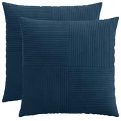 vidaXL Prevleka za blazino 2 pcs ALMELO Temno modra 80 x 80 cm
