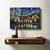 Wallity Dekorativna slika na kaljenom staklu, 50x70cm, Šarena
