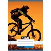 Nebulo: Spetačena zvezek s črtami za 3. razred z motivom gorskega kolesa, format A/5, 12-32
