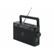 Prenosni radio LTC z Bluetoothom, USB, TF, črne barve