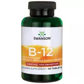 Vitamin B-12 metilkobalamin, 5000mcg z visoko absorpcijo - 60 tabs