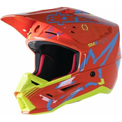 Alpinestars S-M5 Action motocross kaciga narančasto-fluo žuto-svijetlo plava