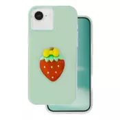Tutti Frutti 2v1 silikonski ovitek za iPhone 16e/iPhone 17e - zelen