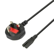 iBOX napajalni kabel Euro 2-PIN VDE, 1.8m, UK vtič