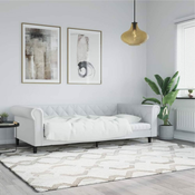 Greatstore Raztegljiva postelja bela 100x200 cm umetno usnje