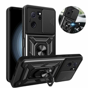 R2Invest Etui ovitek Slide Ring za Samsung Galaxy A13 5G črn