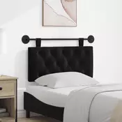 vidaXL Visoki naslon za glavo Črna 90 x 55 x 7 cm Žamet