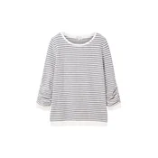 TOM TAILOR DENIM Majica dimno modra/bela
