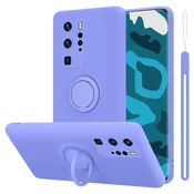 Cadorabo CADORABO Ohišje, združljiv s Huawei v tekoči lahki vijolični barvi - zaščitni pokrov iz fleksibilnega silikona TPU z obročem, (20586779)