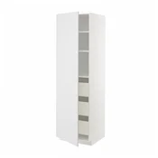 METOD / MAXIMERA Visoki element s fiokama, bela/Stensund bela, 60x60x200 cm