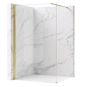 Stena za prhanje Rea Flexi Transparent/Gold 70