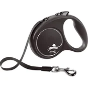 Flexi Black Design S pas 5 m črn 15 kg