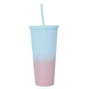 shumee Tie-Dye PP 700 ml modro-roza slamičasti lonček