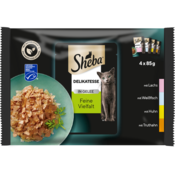 Sheba Pouch delikatesse, mešani izbor, 4x85g