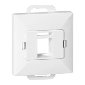 Prednja ploca + Jednostavna uticnica tel-komp. RJ-45 Pearl, PC+ARJ45/P1, bijela