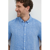 Lanena košulja Michael Kors regular, s button-down ovratnikom