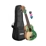 Sopran ukulele HH 2602 ART serie LEAFY Sela (s torbo in drsalkami)