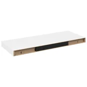 Vidaxl Lebdeče polica visok sijaj bela 60x23,5x3,8 cm MDF