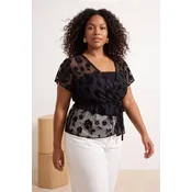 Trendyol Curve Ženska bluza Tbbss26Af00192, Crna