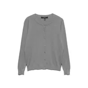 VERO MODA Pletena jopa VMSILJE pegasto siva