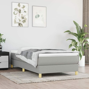 Okvir za krevet s oprugom svjetlosivi 90x200 cm od tkanine