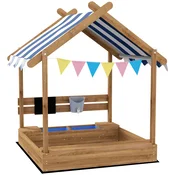 Homestar Peskovnik s streho 124x116x146 cm rjav