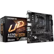 MB Gigabyte AMD AM4 A520M DS3H