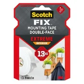 Škotski montažni trak za notranjo uporabo, super močan, 19 mm x 5 m