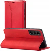 HURTEL Magnetni ovitek Fancy za Samsung Galaxy S23+ z nagibom in stojalom, rdeč