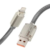 LINQ LinQ, LinQ 3A USB kabel za iPhone Reinforced ovoj 1,2 m, Siva, (5000220153)