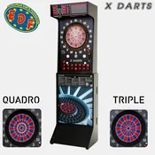 X DARTS | prenosni elektronski pikado avtomat | z opcijo Triple & Quadro | Black