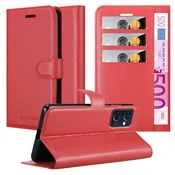 Cadorabo Cadorabo Case, združljiv z OPPO v Candy Apple Red - Zaščitni pokrov z magnetnim zapiranjem, stoječo funkcijo in režo za kartico, (20553416)