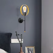 Črna kovinska stenska svetilka Opviq lights Theo