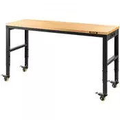 VEVOR Delovna miza O6120L 155x51x80-105 cm rjava