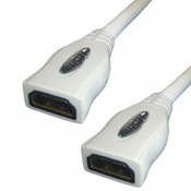 Elit+ HDMI uticnica - hdmi uticnica metalna 19 pina, okrugli kabl 3m 30awg, bele boje ( EL90903 )