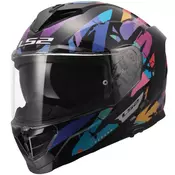 LS2 FF818 Storm III Kaos kaciga za motocikle s punim licem, crno-ljubičasto-plava