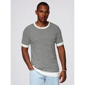 Ombre Cotton T-shirt with print on chest and back - dark beige