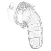 Shots ManCage Chastity Cock Cage with Plug 5.5 Inch Model 12 Transparent