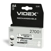 shumee 2 kosa AA nikelj-metalhidridne baterije Videx komplet 1,2 V 2700 mAh HR6