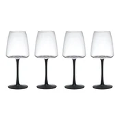 Set of 4 white wine glasses, made of crystalline glass, 400 ml, Paler
