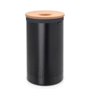 Brabantia BRABANTIA 60L okrogel koš za perilo črn, (700664)